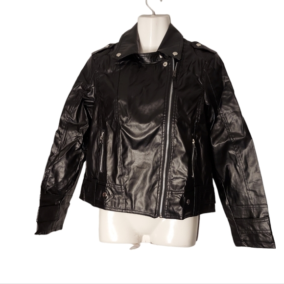 Faux Leather Zip Jacket - Picture 2 of 7